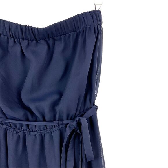 Forever 21 Dark Blue Sleeveless Layered Maxi Dress Small - Picture 2 of 8